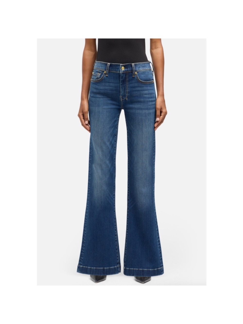 7 For All Mankind Dojo Jean 30" Inseam Slim Illusion Medium Melrose Women's 31